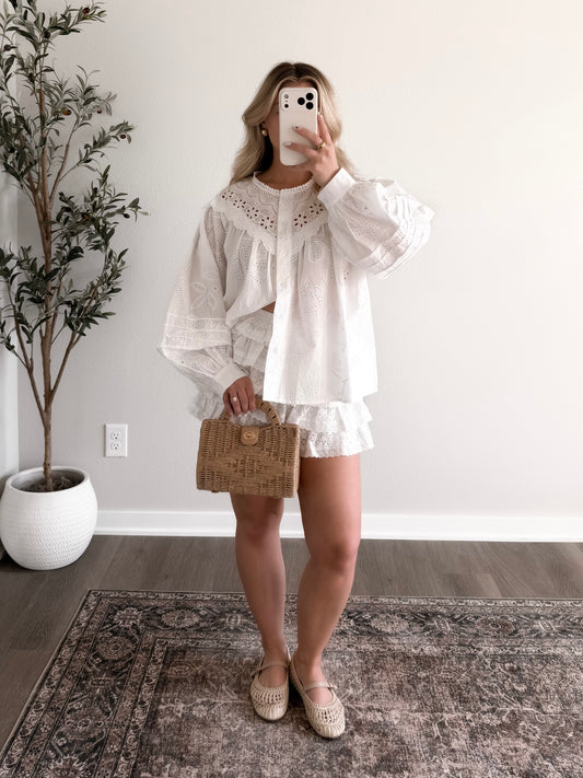 Amalfi Eyelet Cotton Top