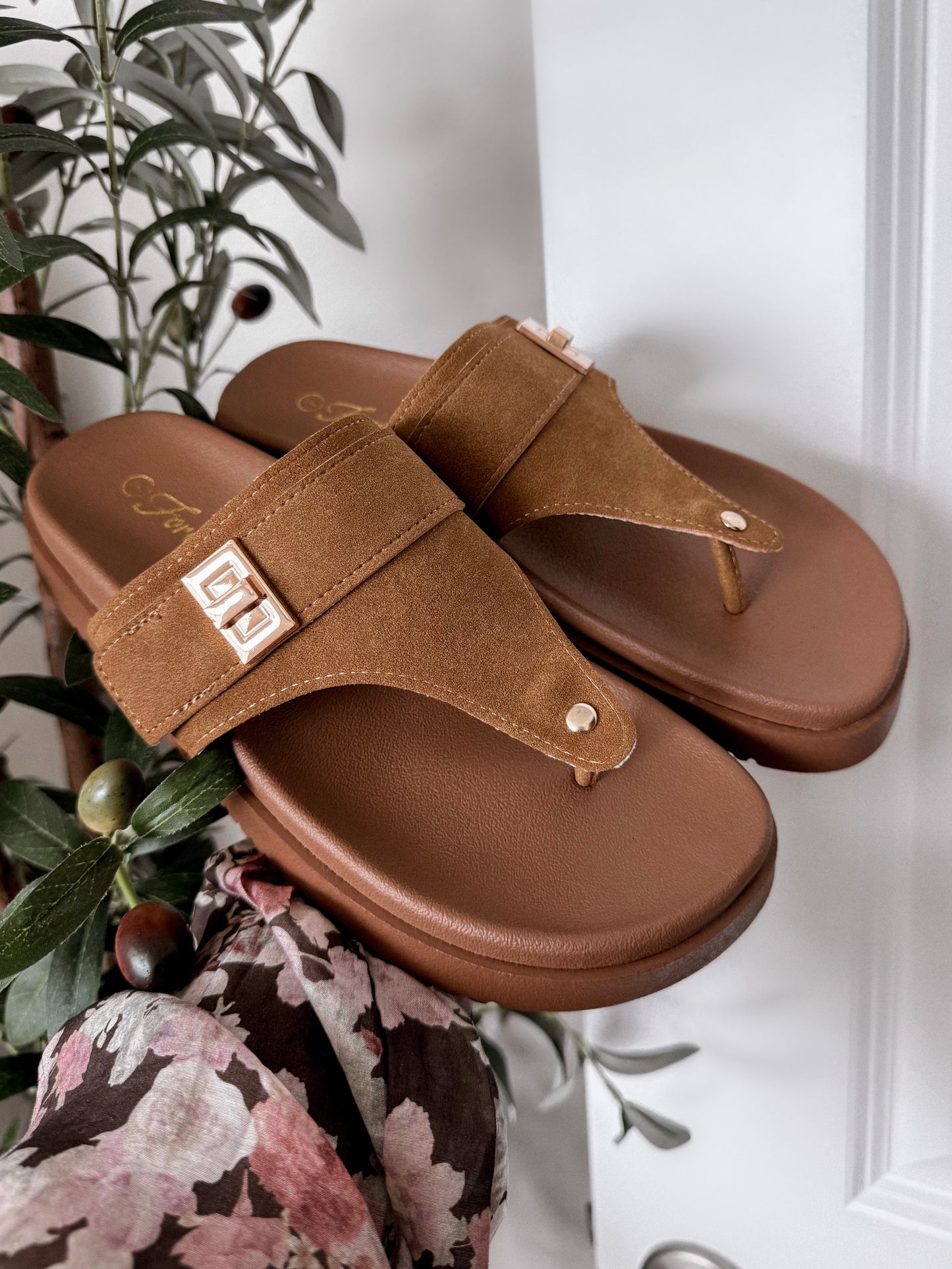 The Gigi Cognac Sandal