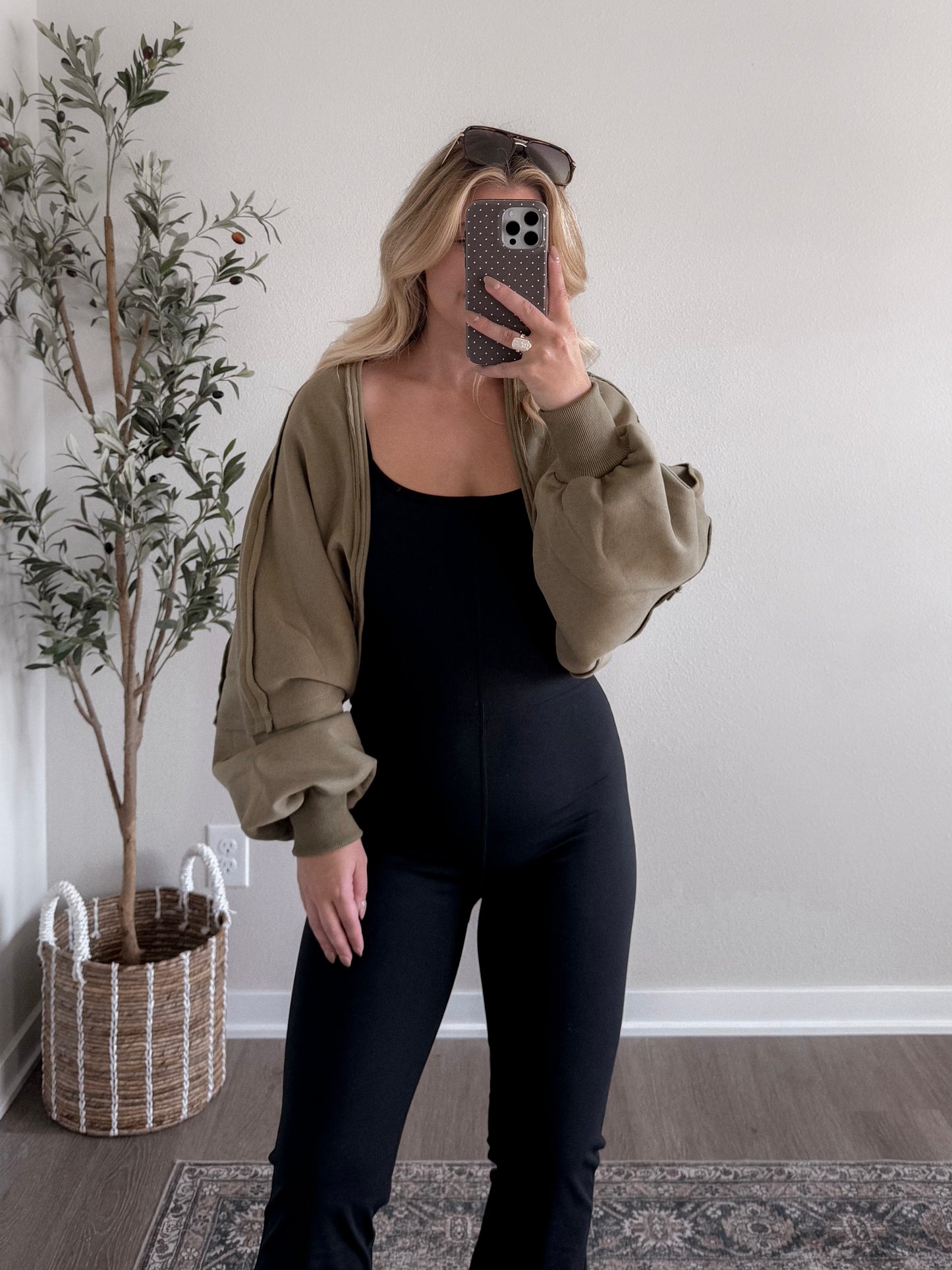 Layered Comfort Shrug / Warm Olive