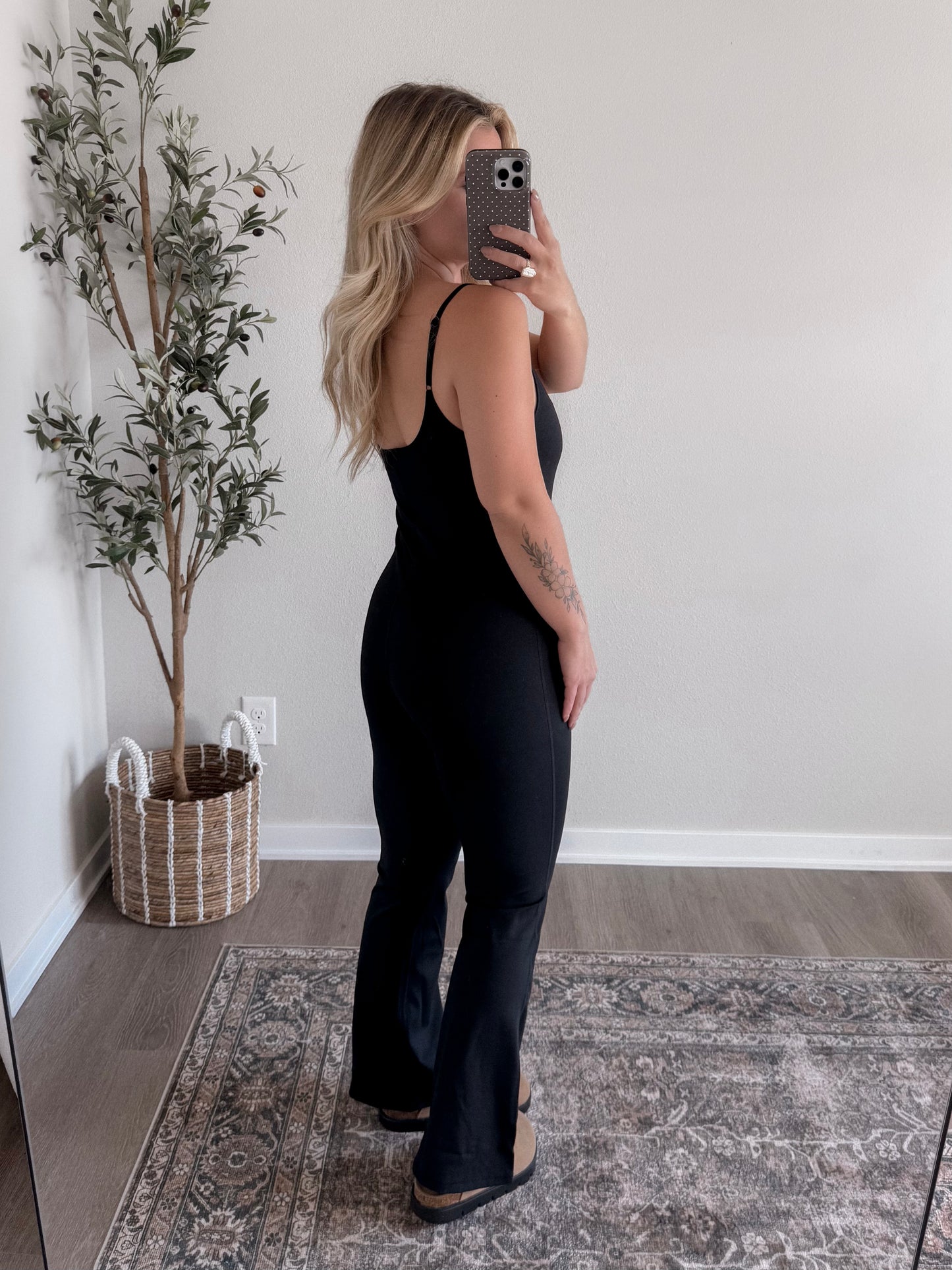 Running Late Athleisure Jumpsuit / Black