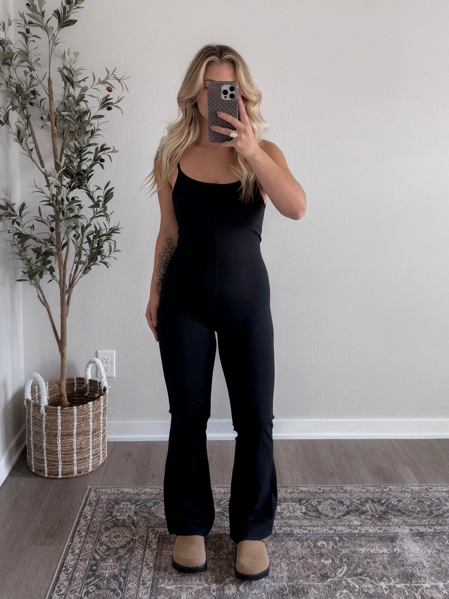 Running Late Athleisure Jumpsuit / Black