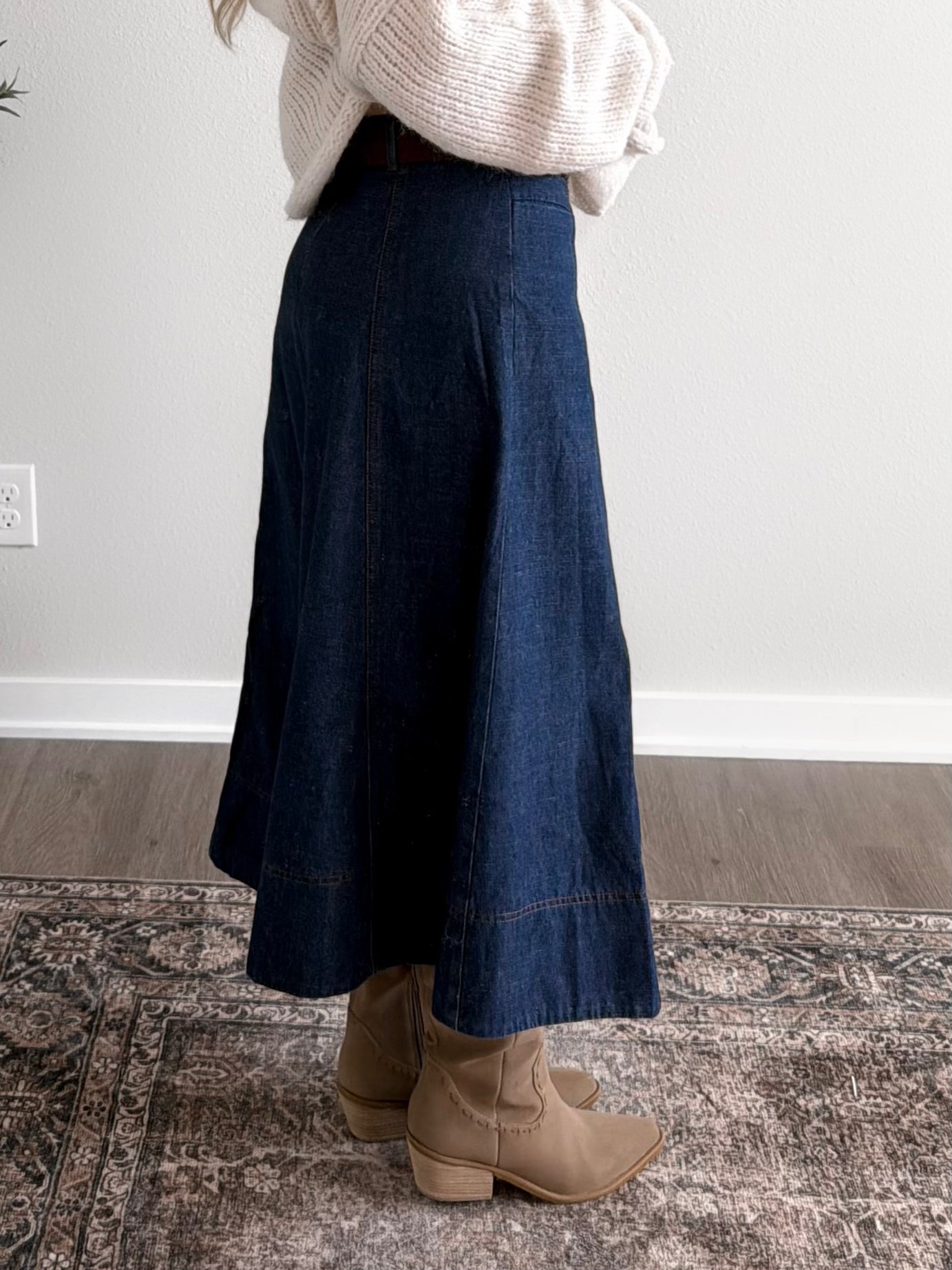 County Line Belted Midi Skirt (Restocking 8.24)