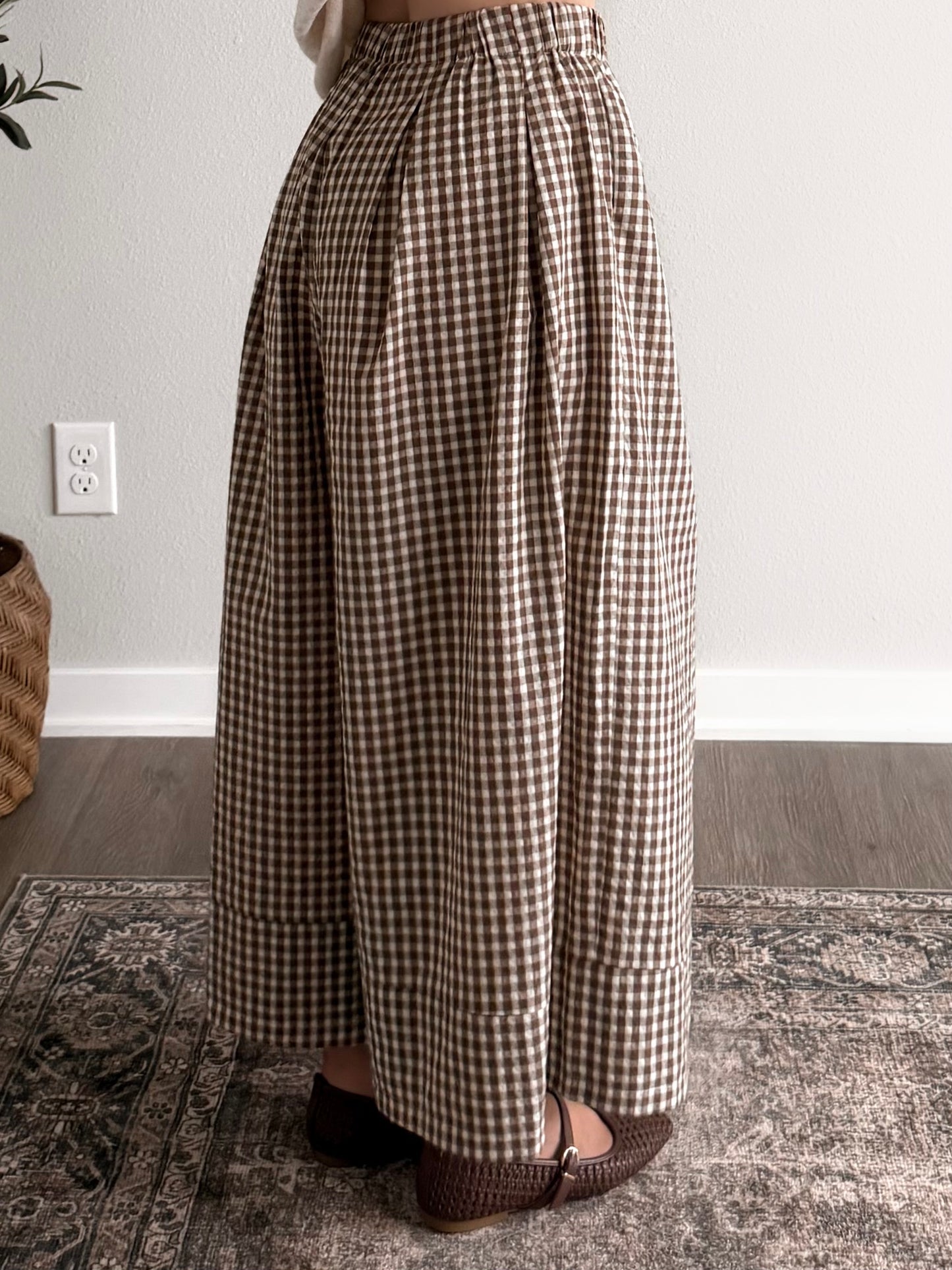 Macchiato Gingham Cropped Pant