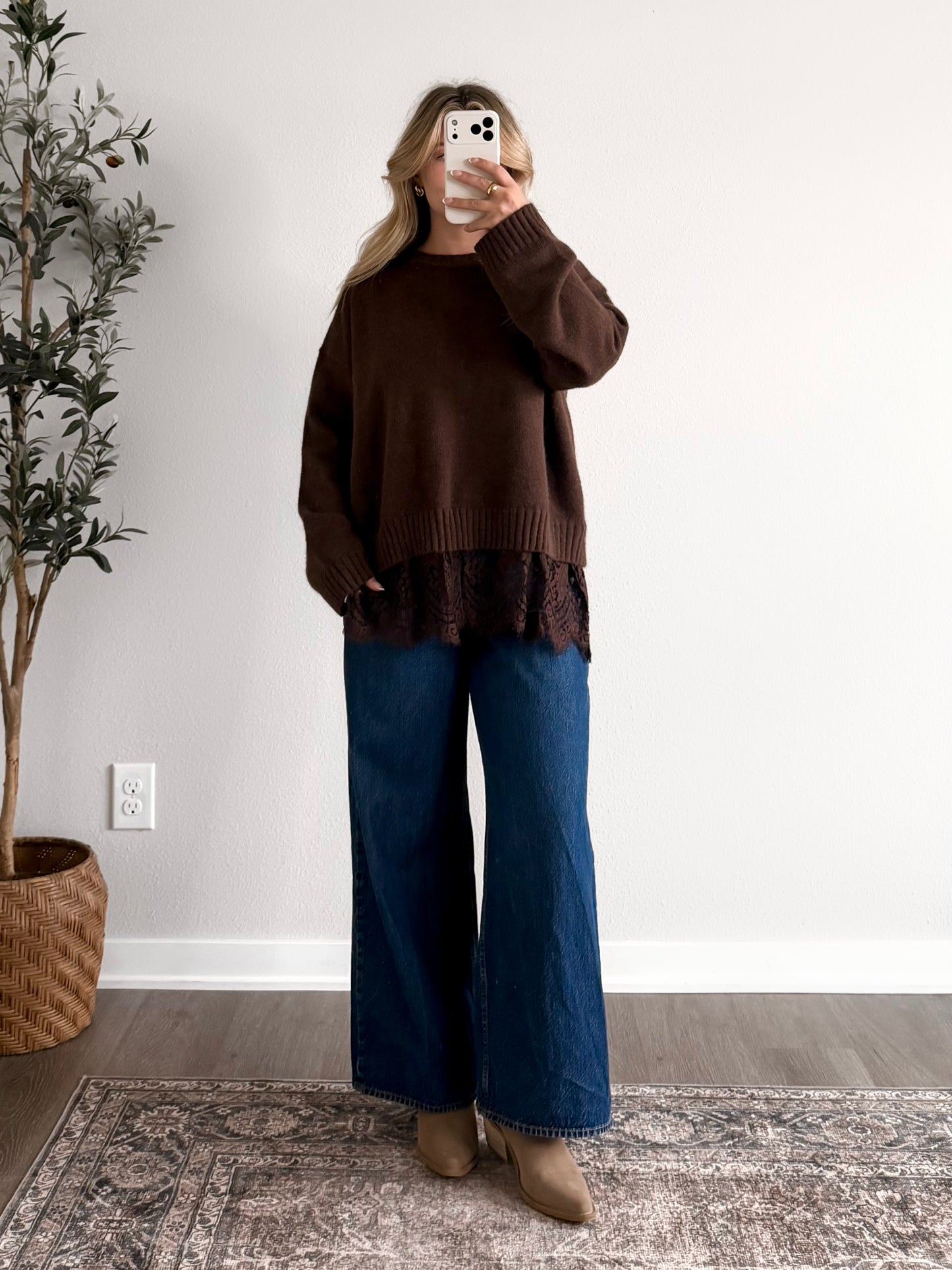 Bittersweet Lace Knit Sweater