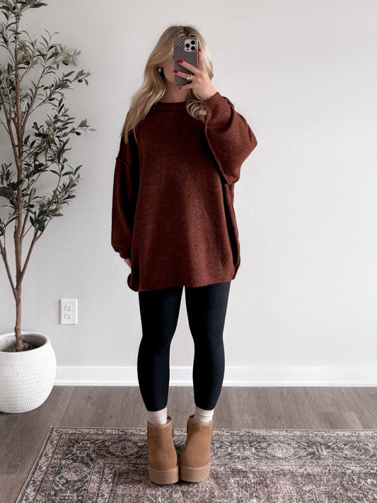 DOORBUSTER: Softline Oversized Sweater / Brown
