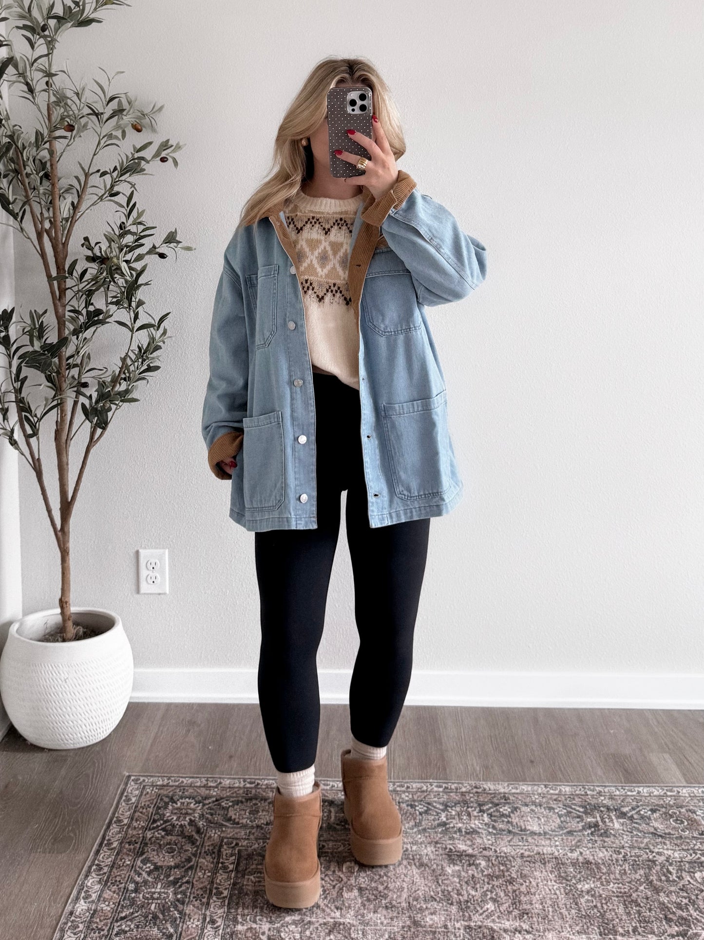 Acreage Collared Barn Jacket / Lt Denim