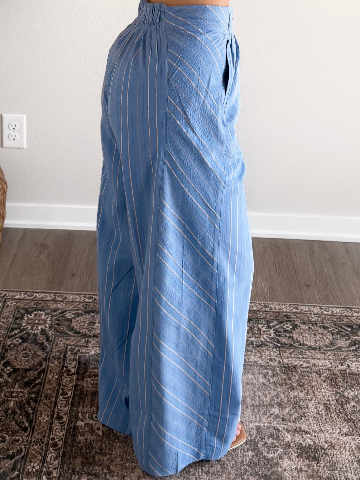 Bluewater Stripe Wide Leg Pants (PREORDER EST SHIP 6.02)