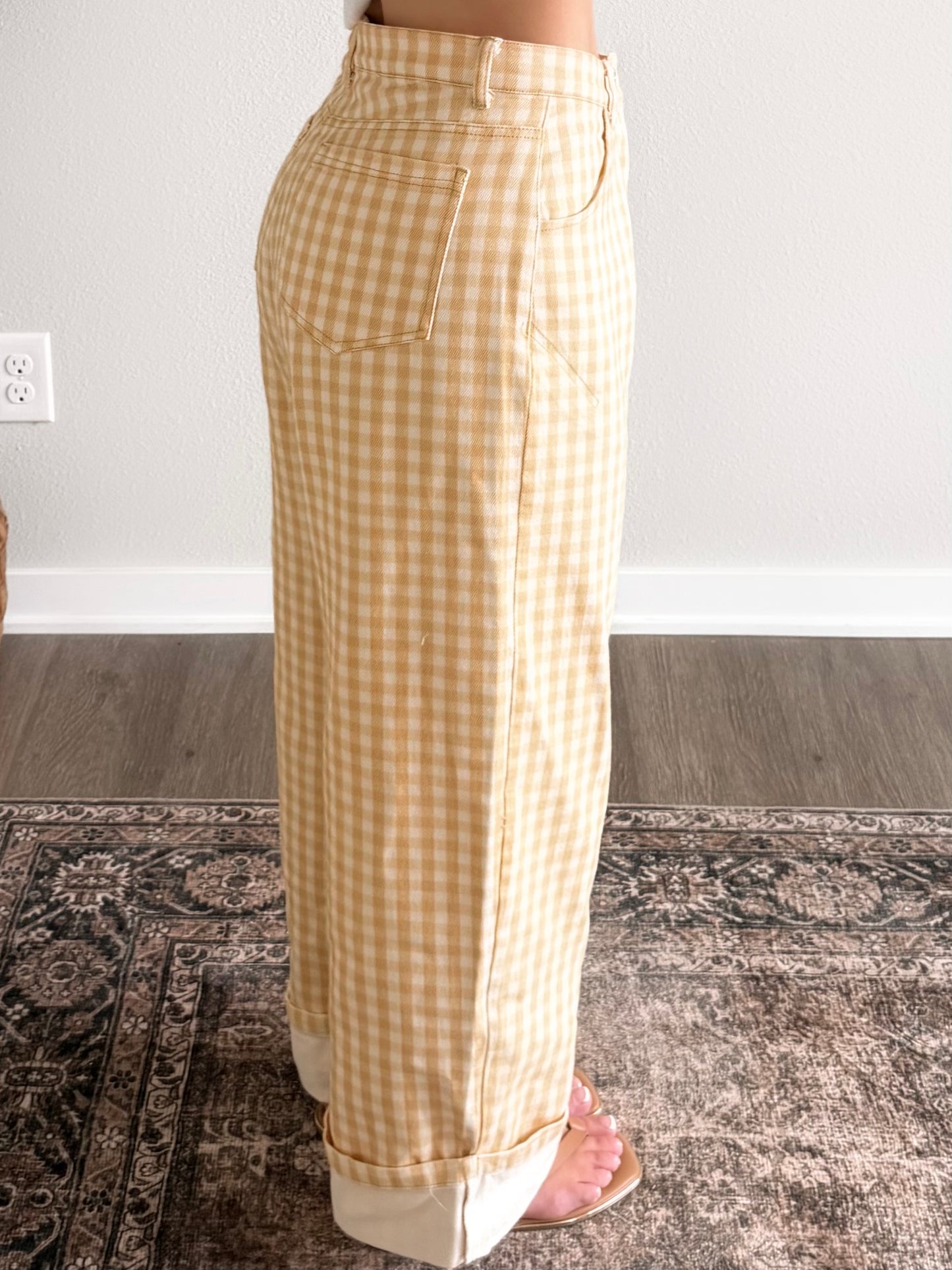 Honey Butter Gingham Pant