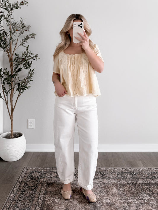 Addie High Rise Barrel Jean