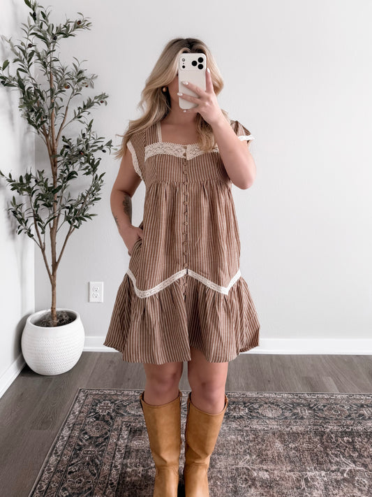 Finch Striped Babydoll Dress