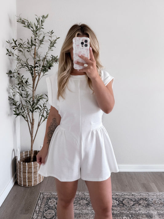 On The Go Scuba Athleisure Romper Final Sale
