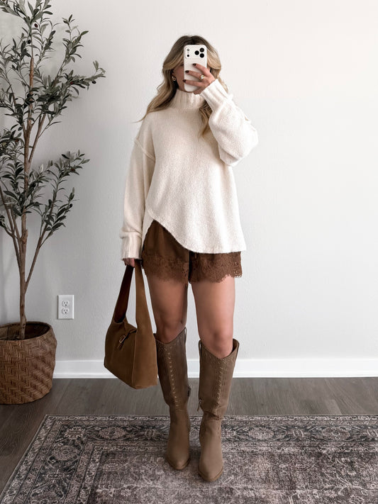 Pecan Pie Lace Shorts