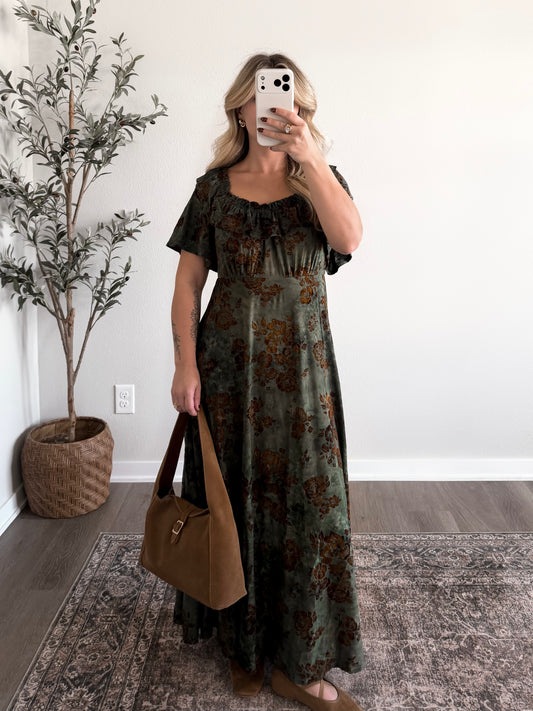Velvet Fall Keepsake Midi Dress