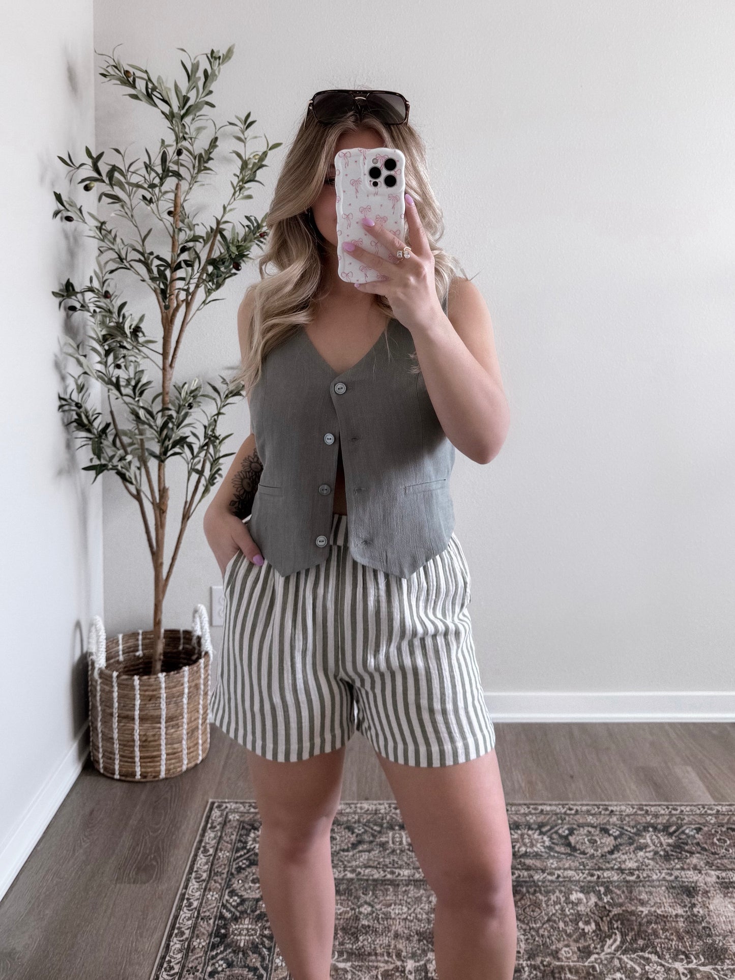 Meet At The Beach Cotton Shorts
