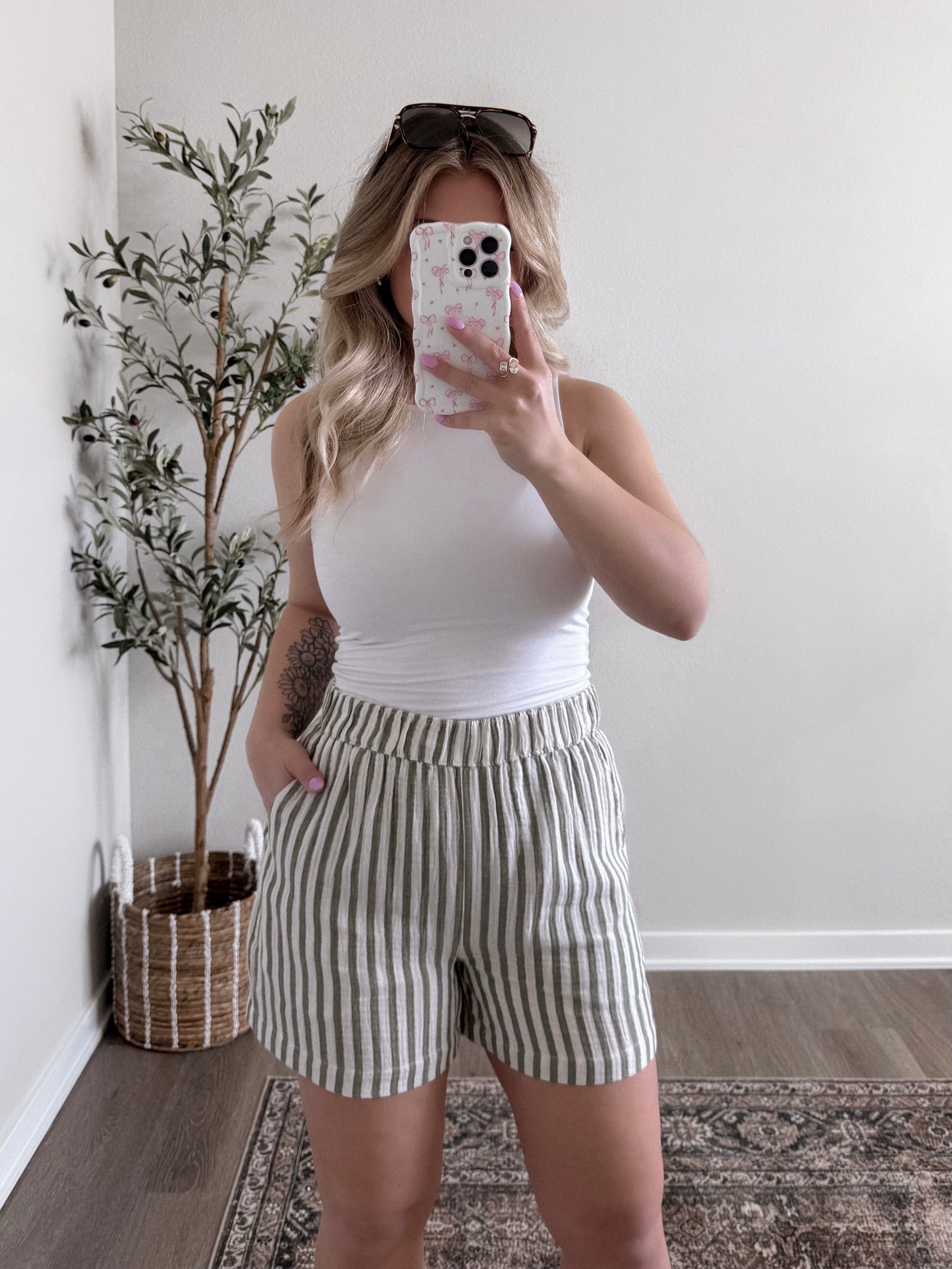 Meet At The Beach Cotton Shorts