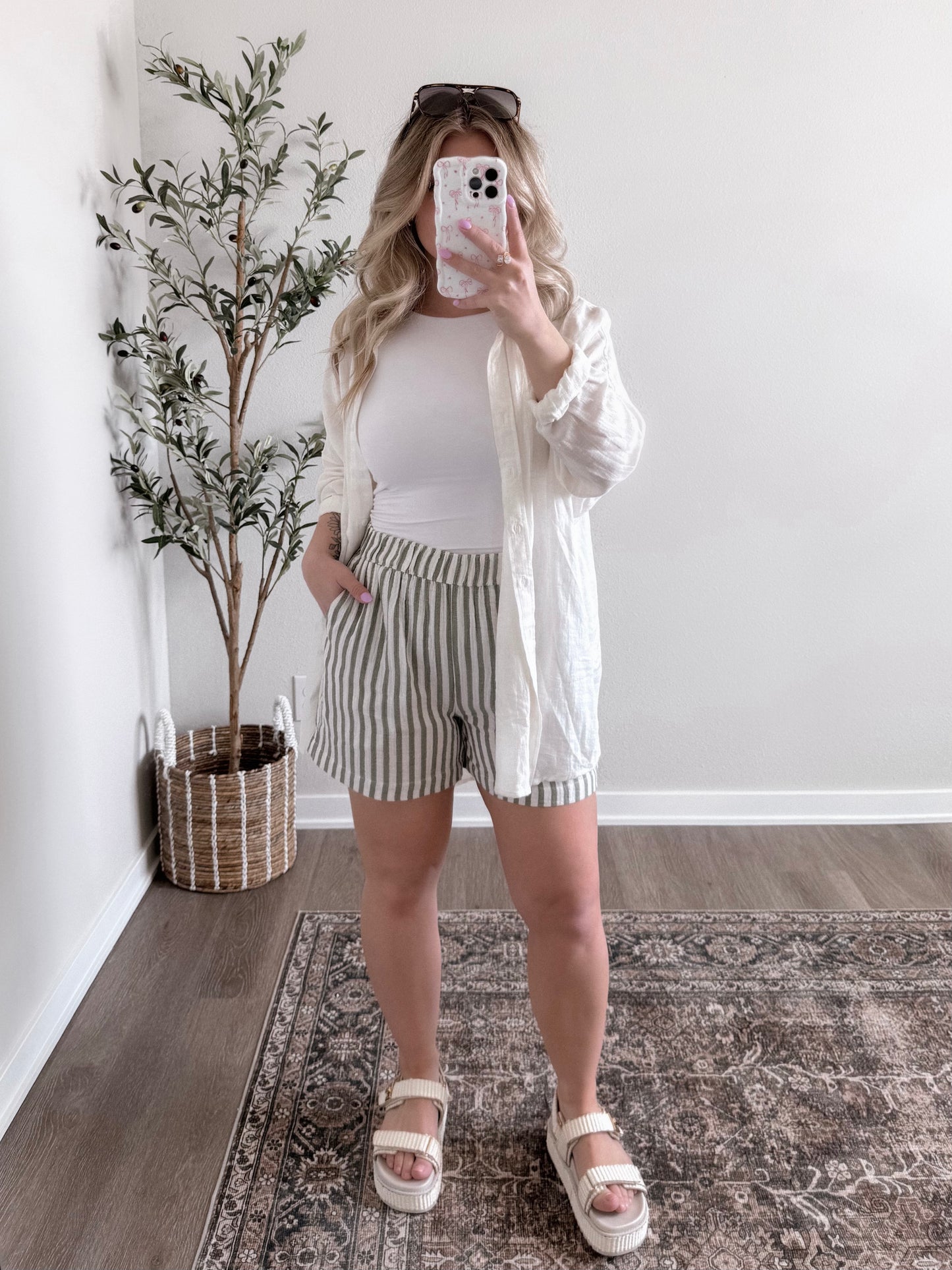 Meet At The Beach Cotton Shorts