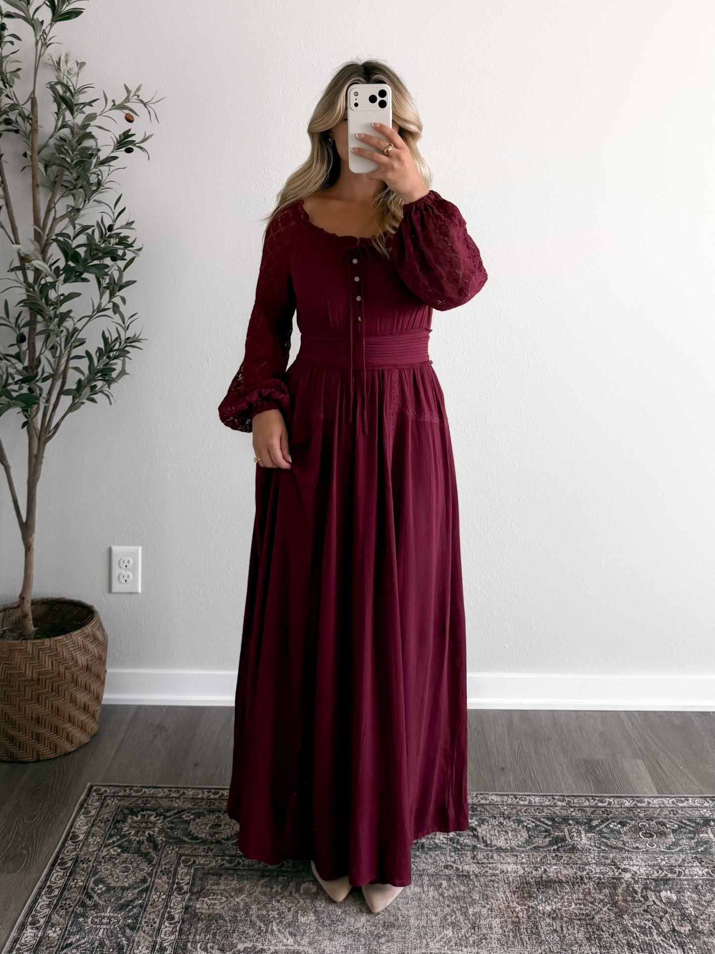 Merlot Moments Maxi Dress