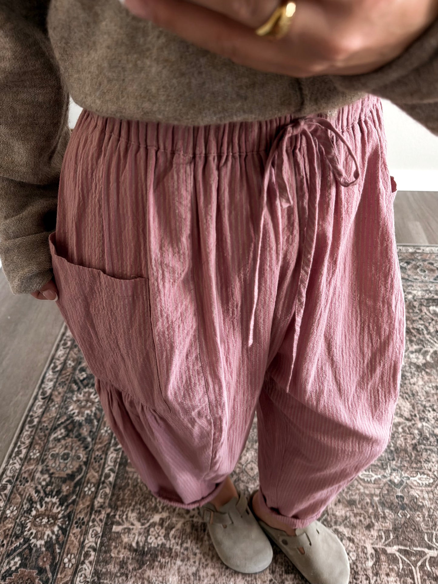 Solstice Striped Barrel Pant