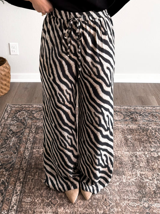Zebra Era Wide Leg Pants