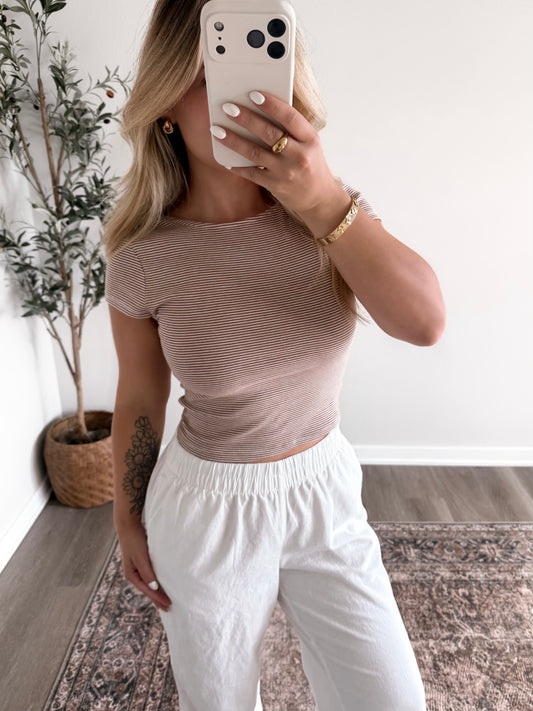 Oatline Basic Striped Top