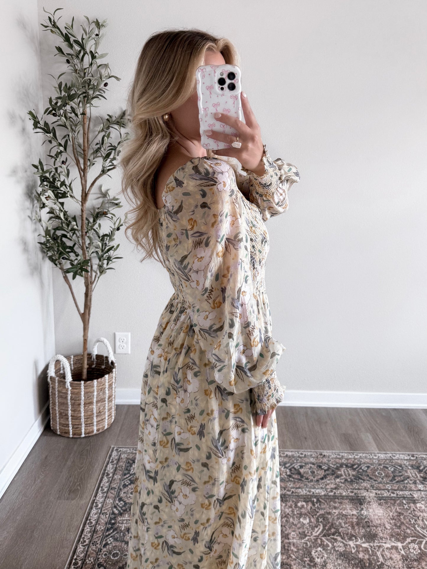 Fall Meadow Floral Maxi Dress