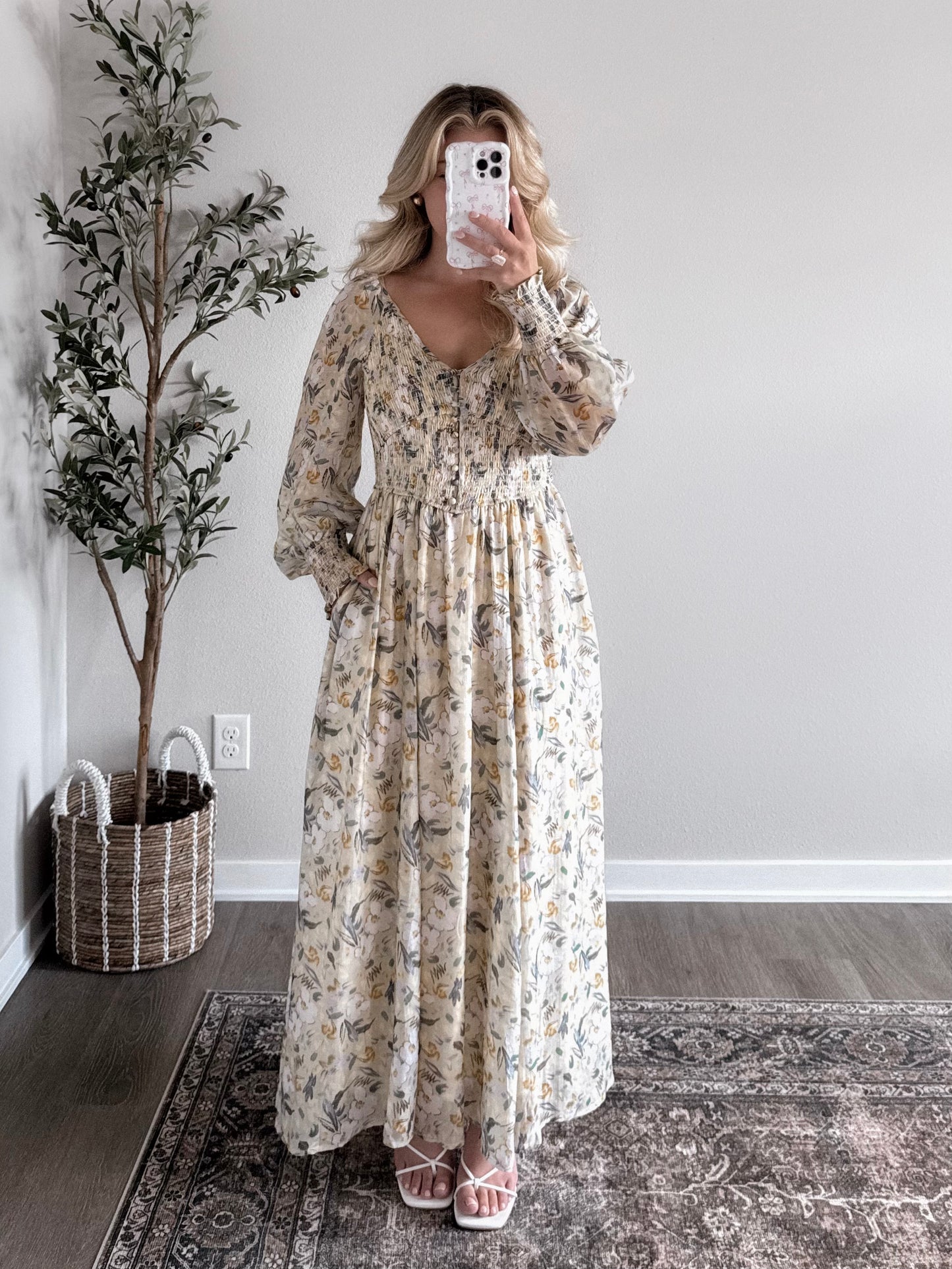 Fall Meadow Floral Maxi Dress