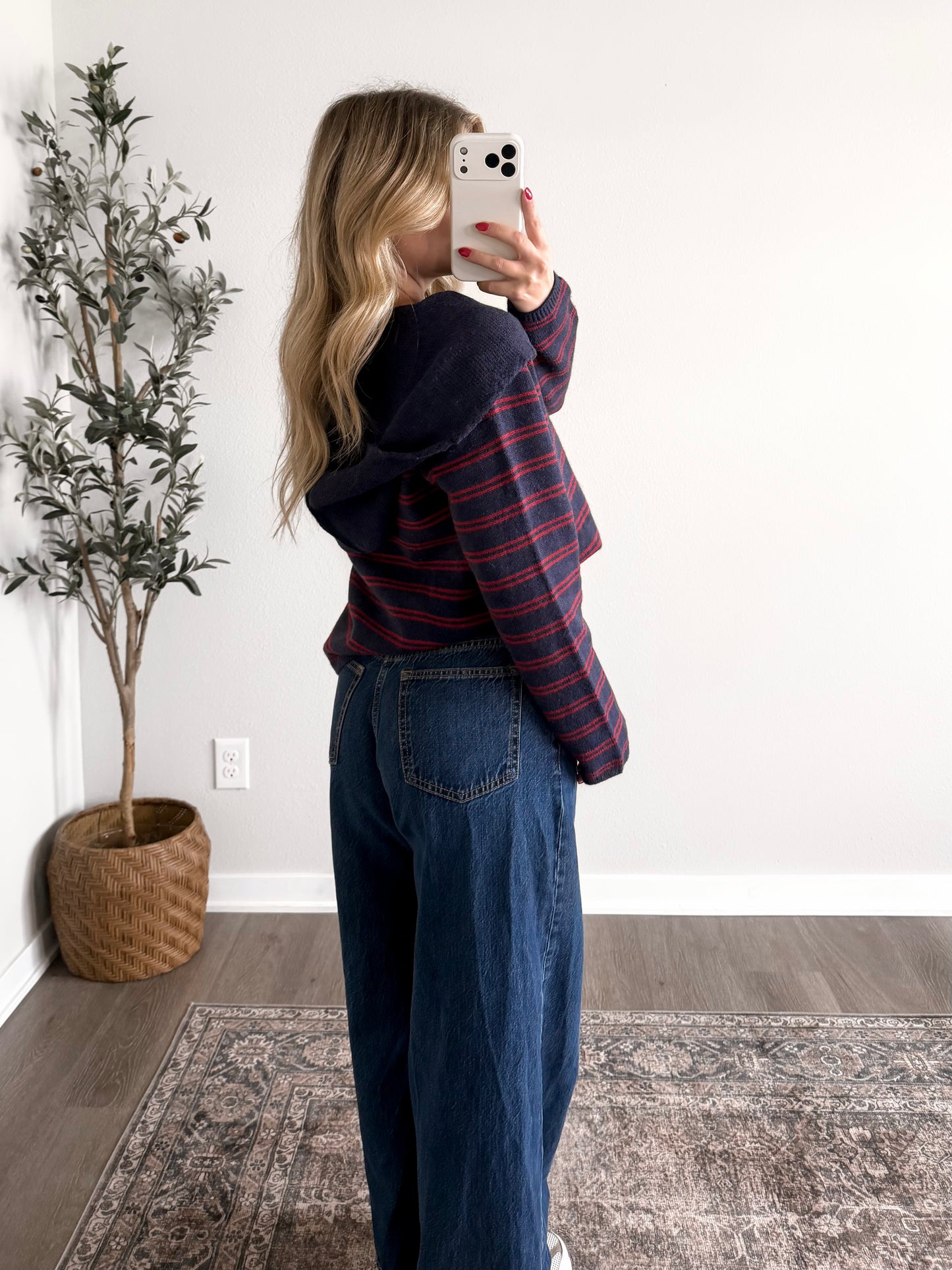 Cider Press Stripe Shawl Sweater