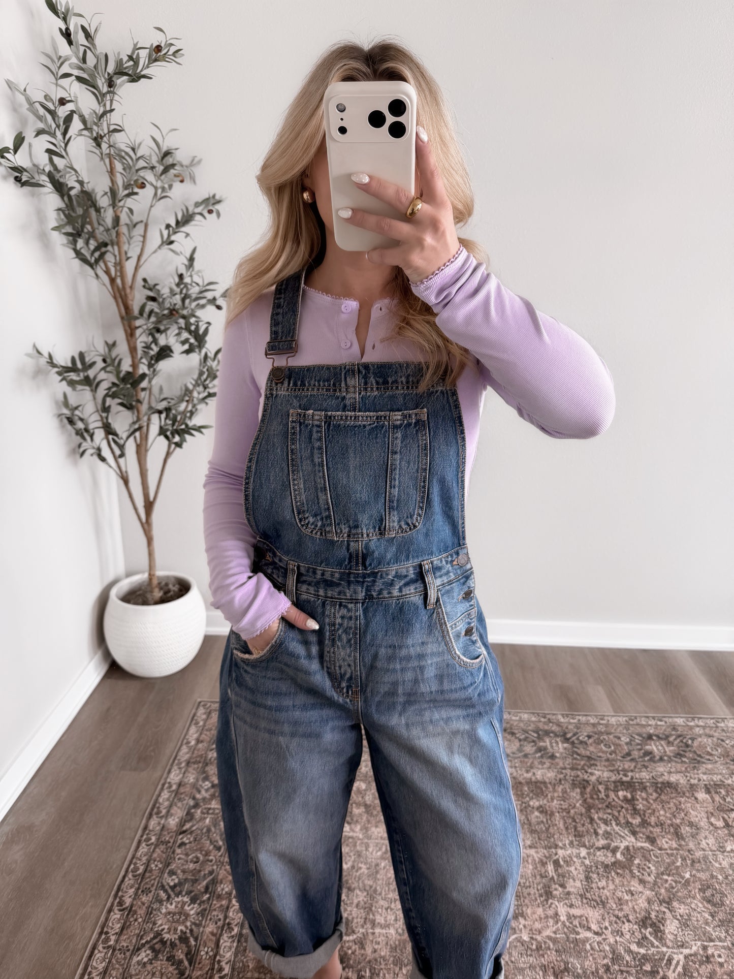 Asher Barrel Overalls / Medium Wash