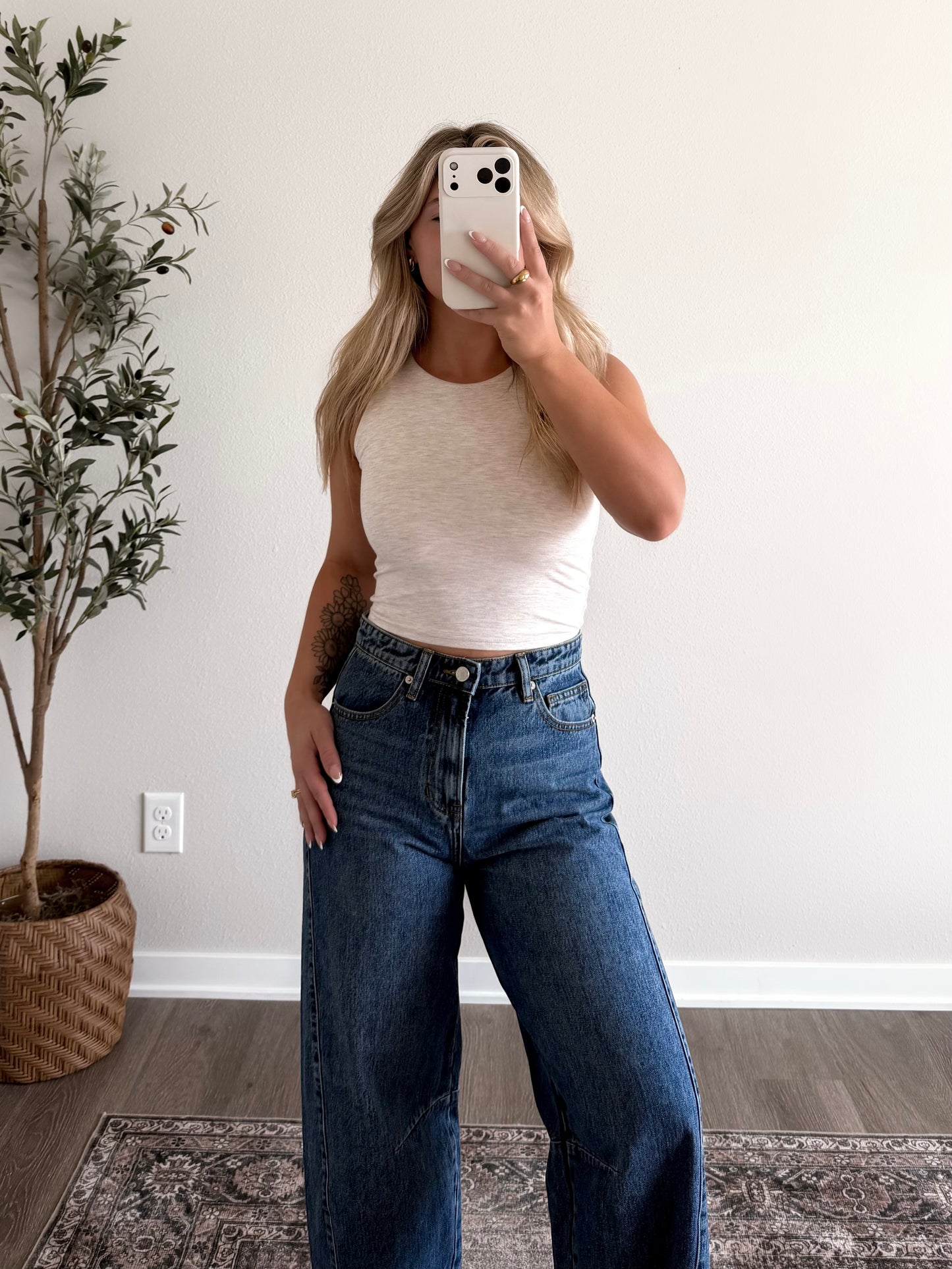 Essential Cropped Tank / Oatmeal