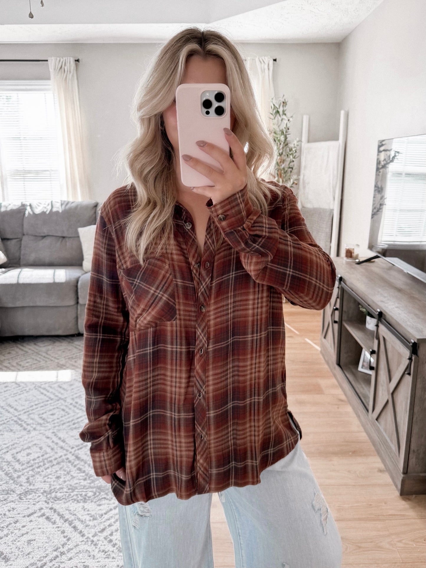 Back Road Button Down Flannel Final Sale