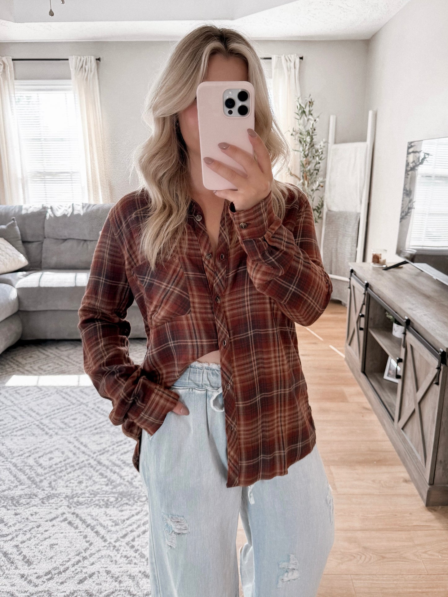 Back Road Button Down Flannel Final Sale