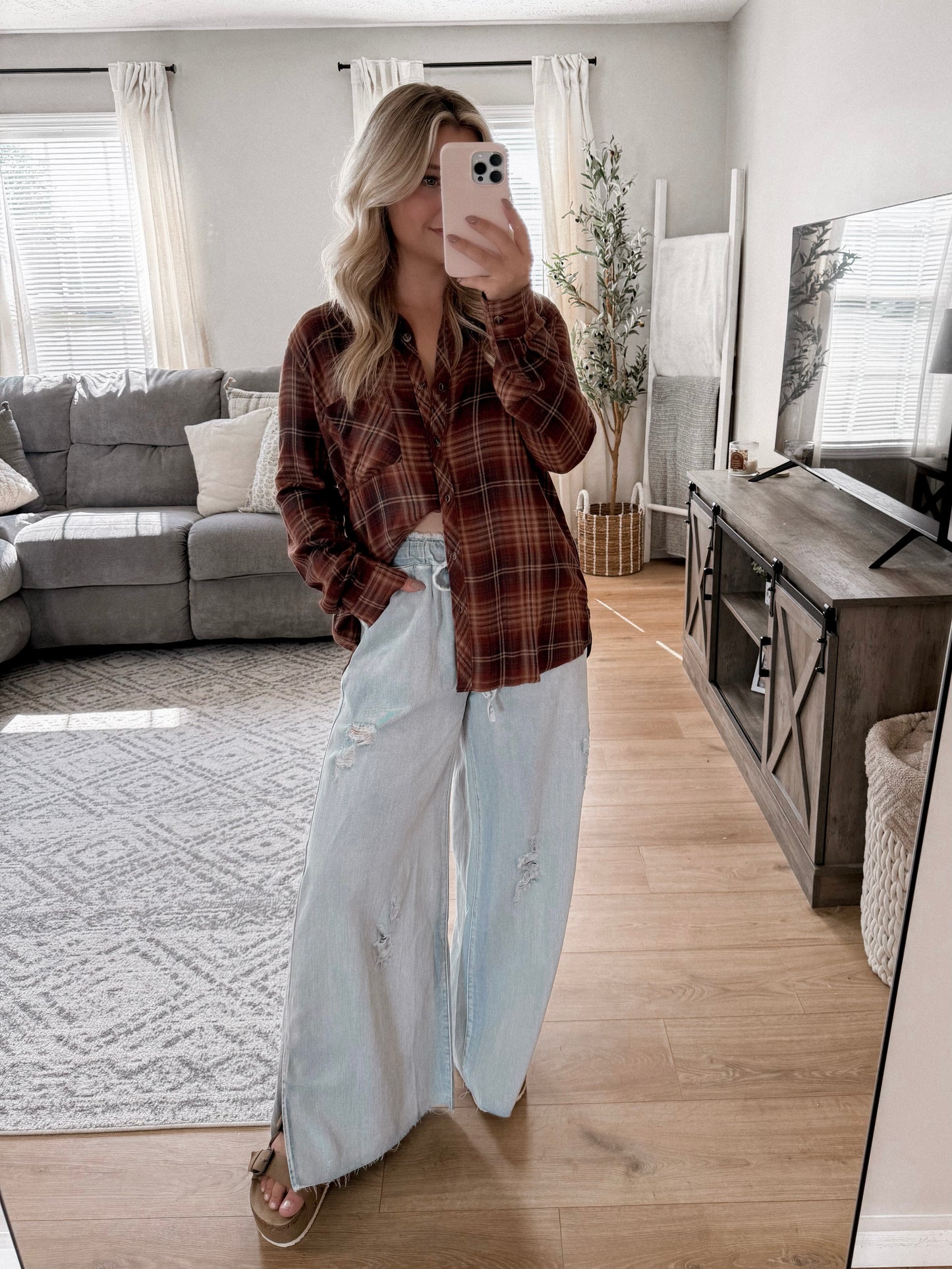 Back Road Button Down Flannel Final Sale