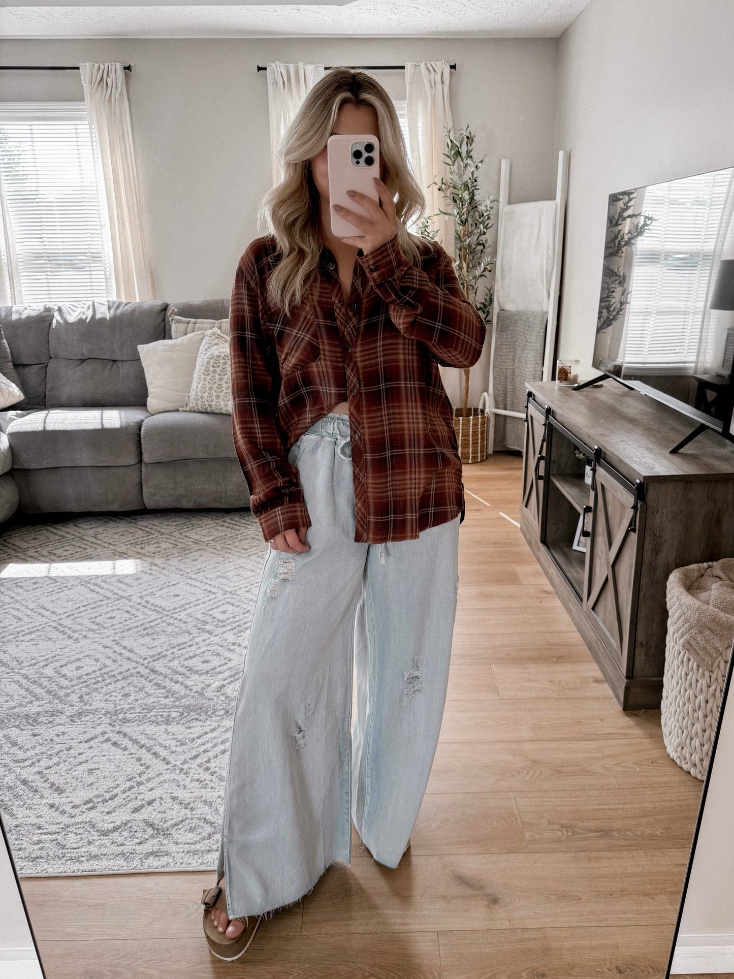 Back Road Button Down Flannel Final Sale