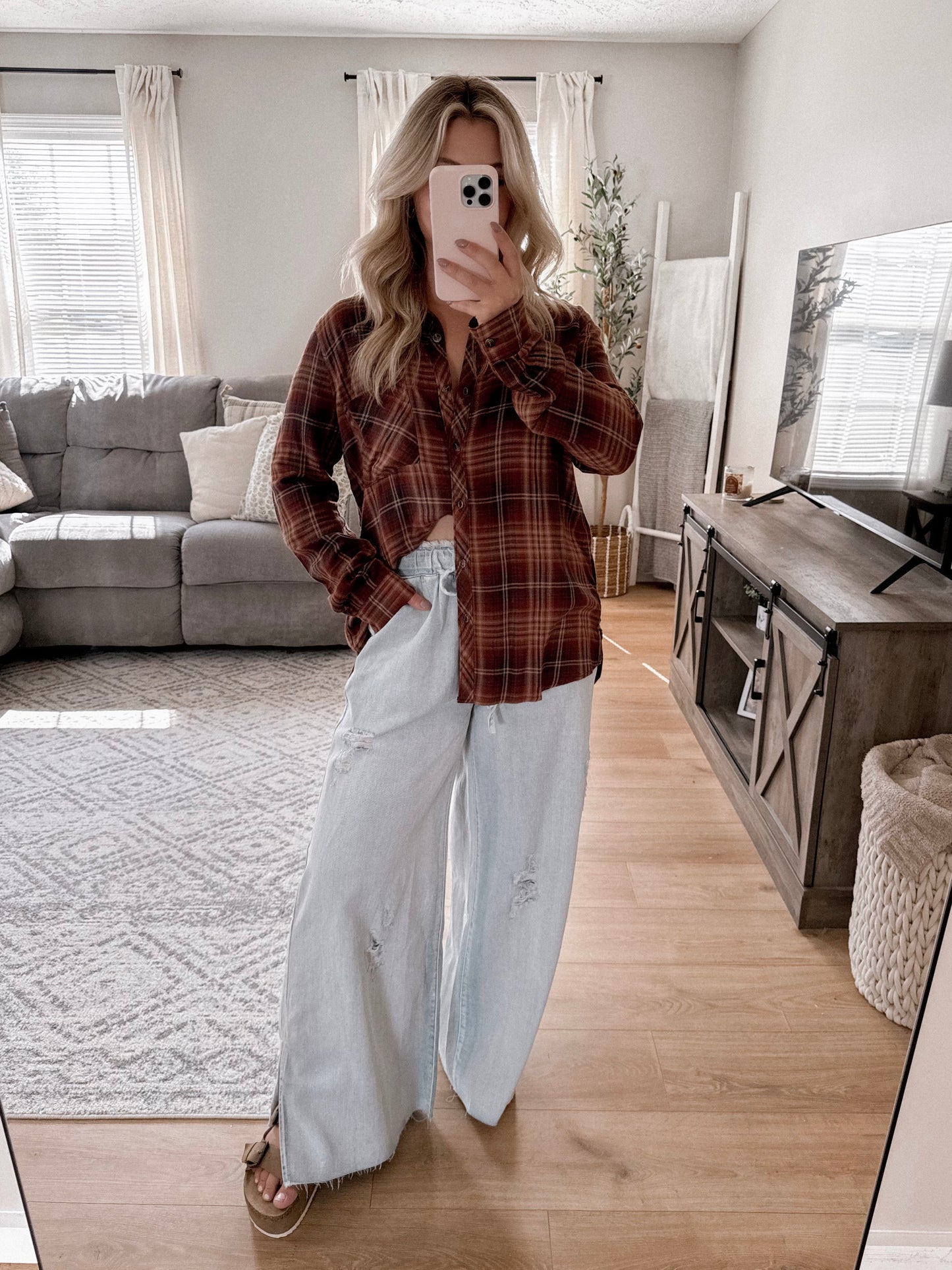 Back Road Button Down Flannel Final Sale