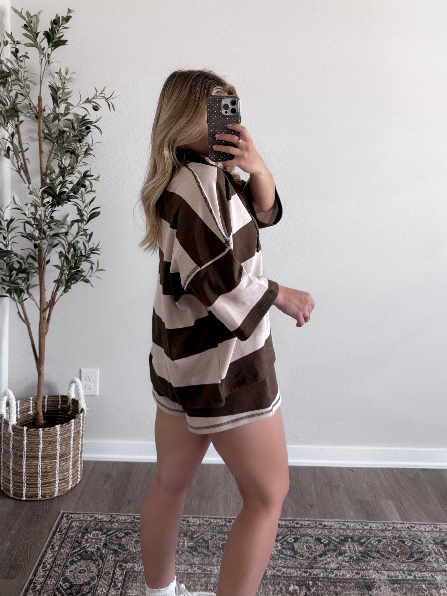 Sadie Striped Lounge Short Set