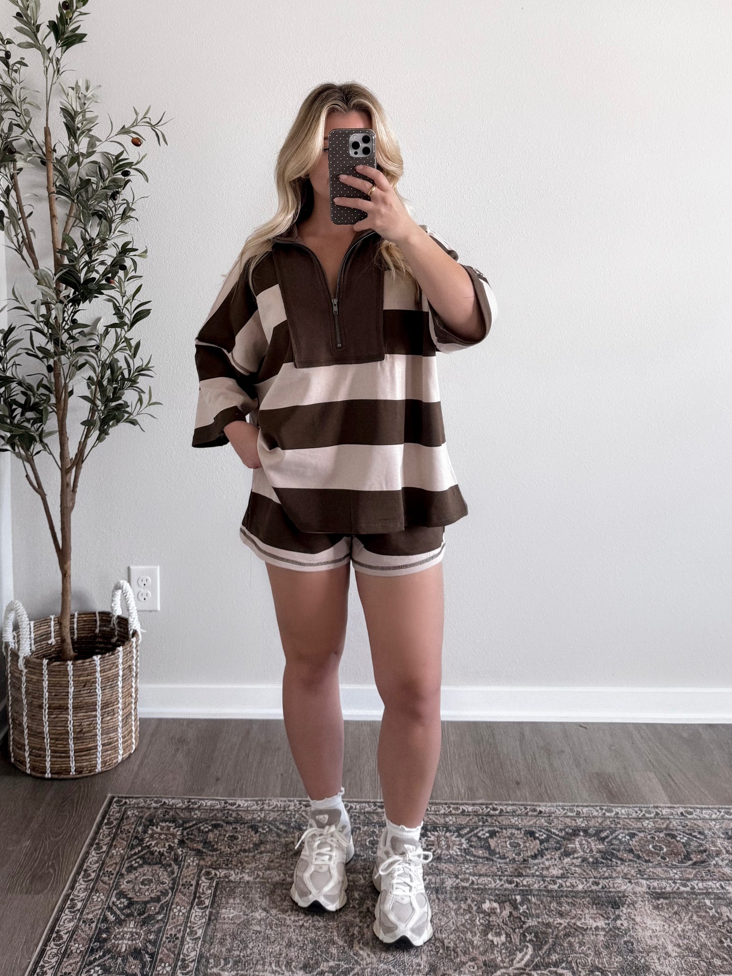 Sadie Striped Lounge Short Set