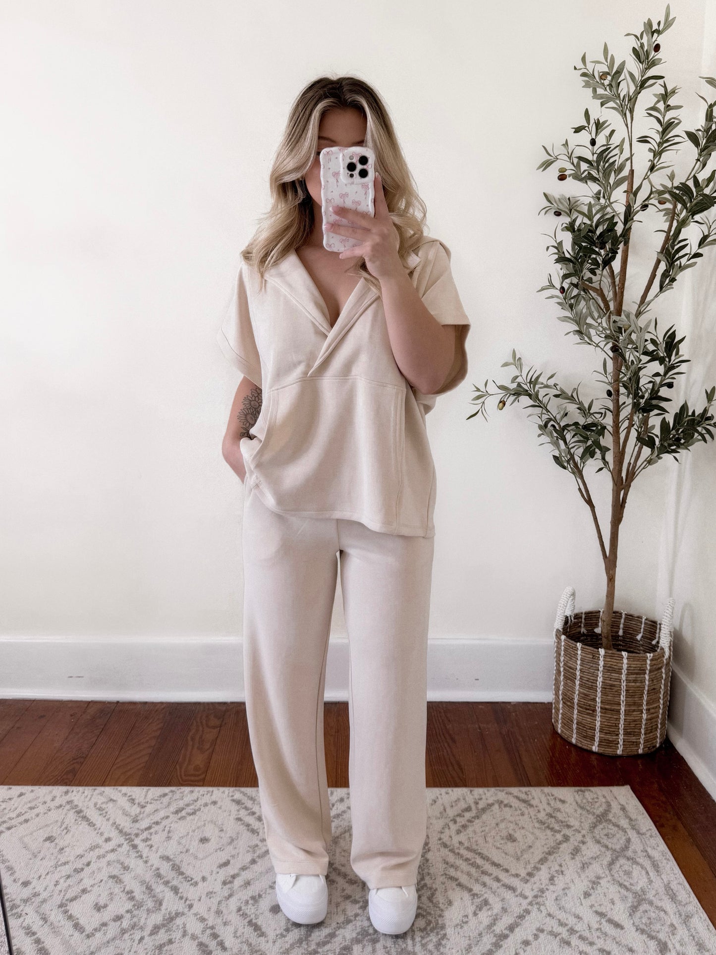 Scuba Cream Athleisure Set Final Sale