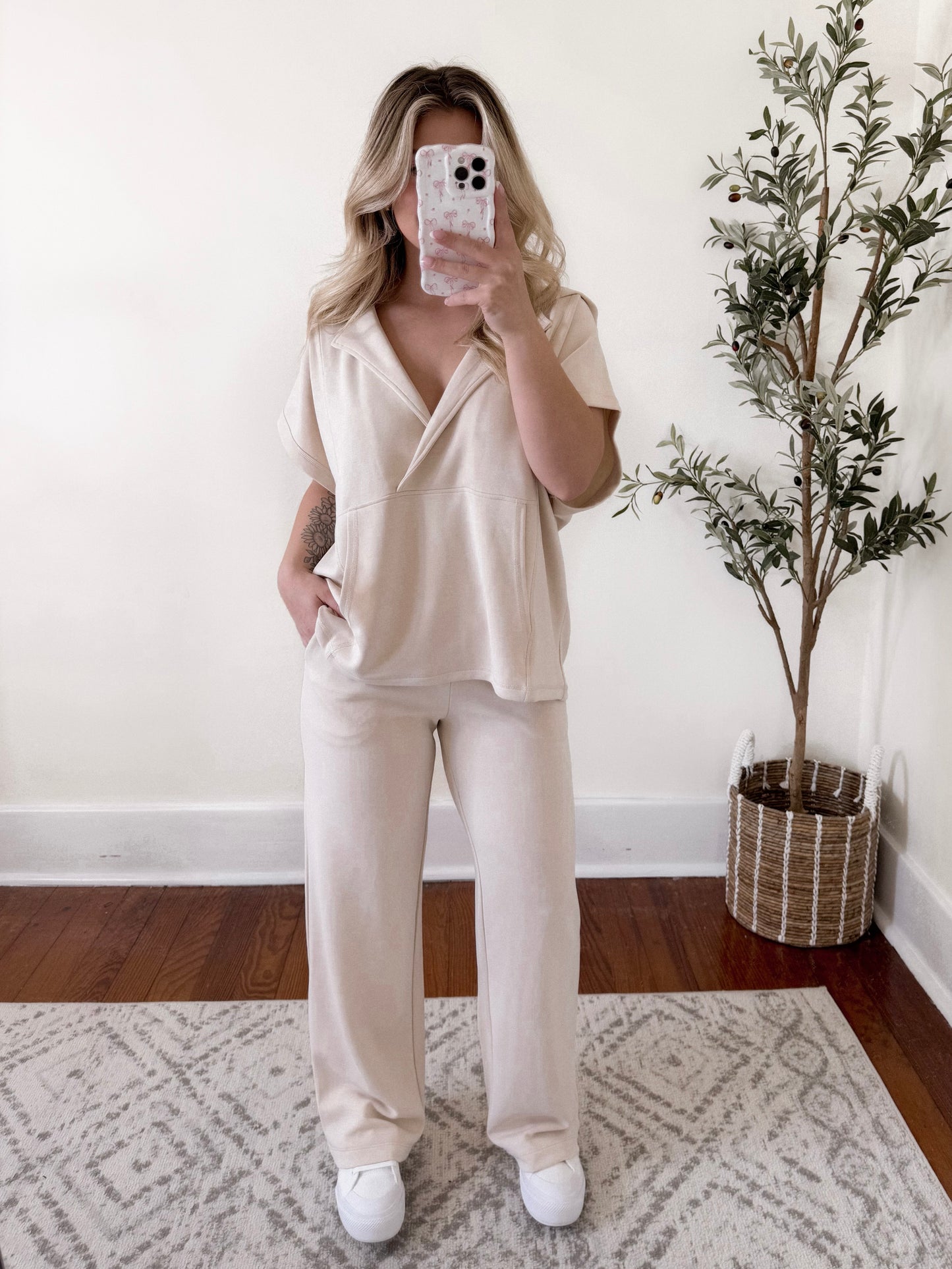 Scuba Cream Athleisure Set Final Sale