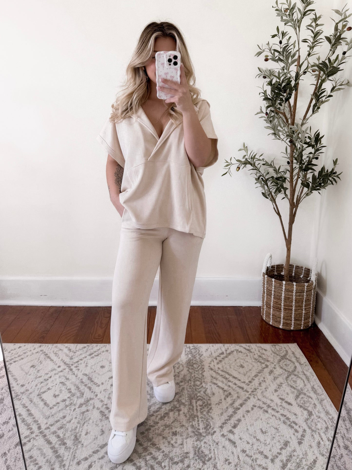 Scuba Cream Athleisure Set Final Sale