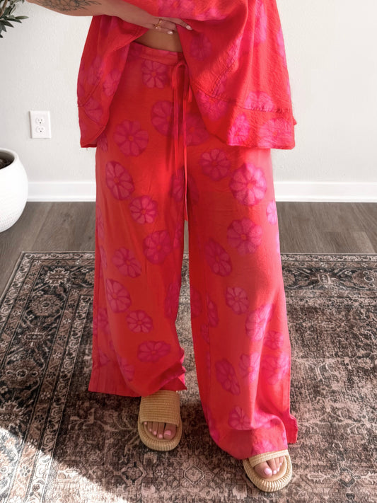 Coral Coast Floral Pant Set
