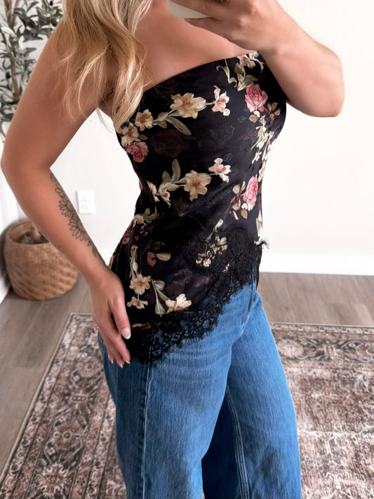 Moonlit Floral Lace Top
