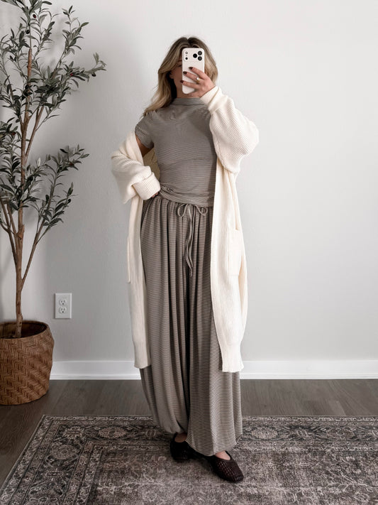 Winter Layers Knit Cardigan / Cream
