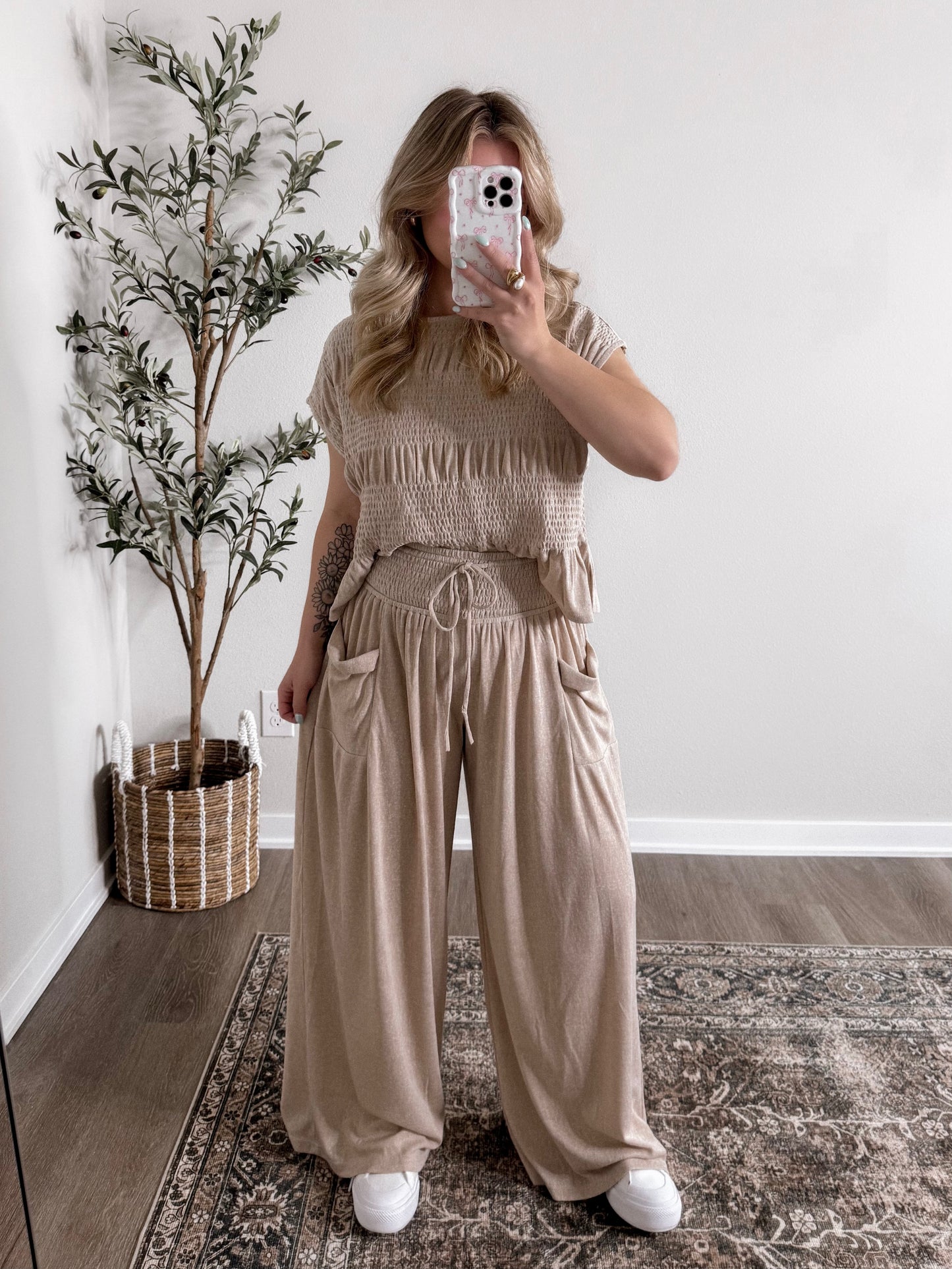Daytime Relaxed Pant Set / Beige (coming in a new color soon)