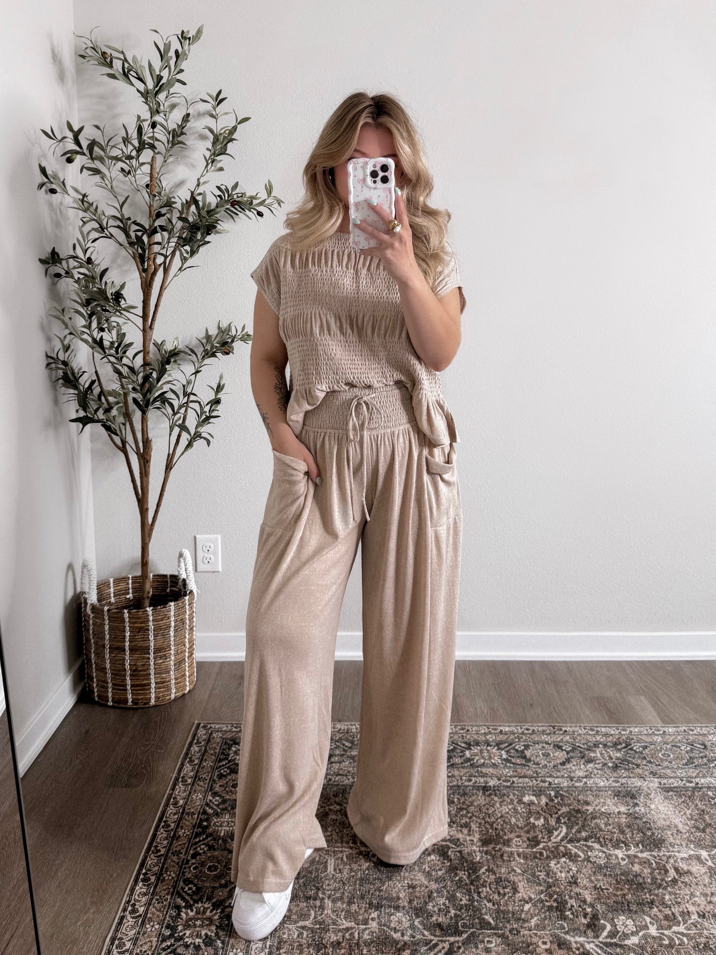 Daytime Relaxed Pant Set / Beige (coming in a new color soon)
