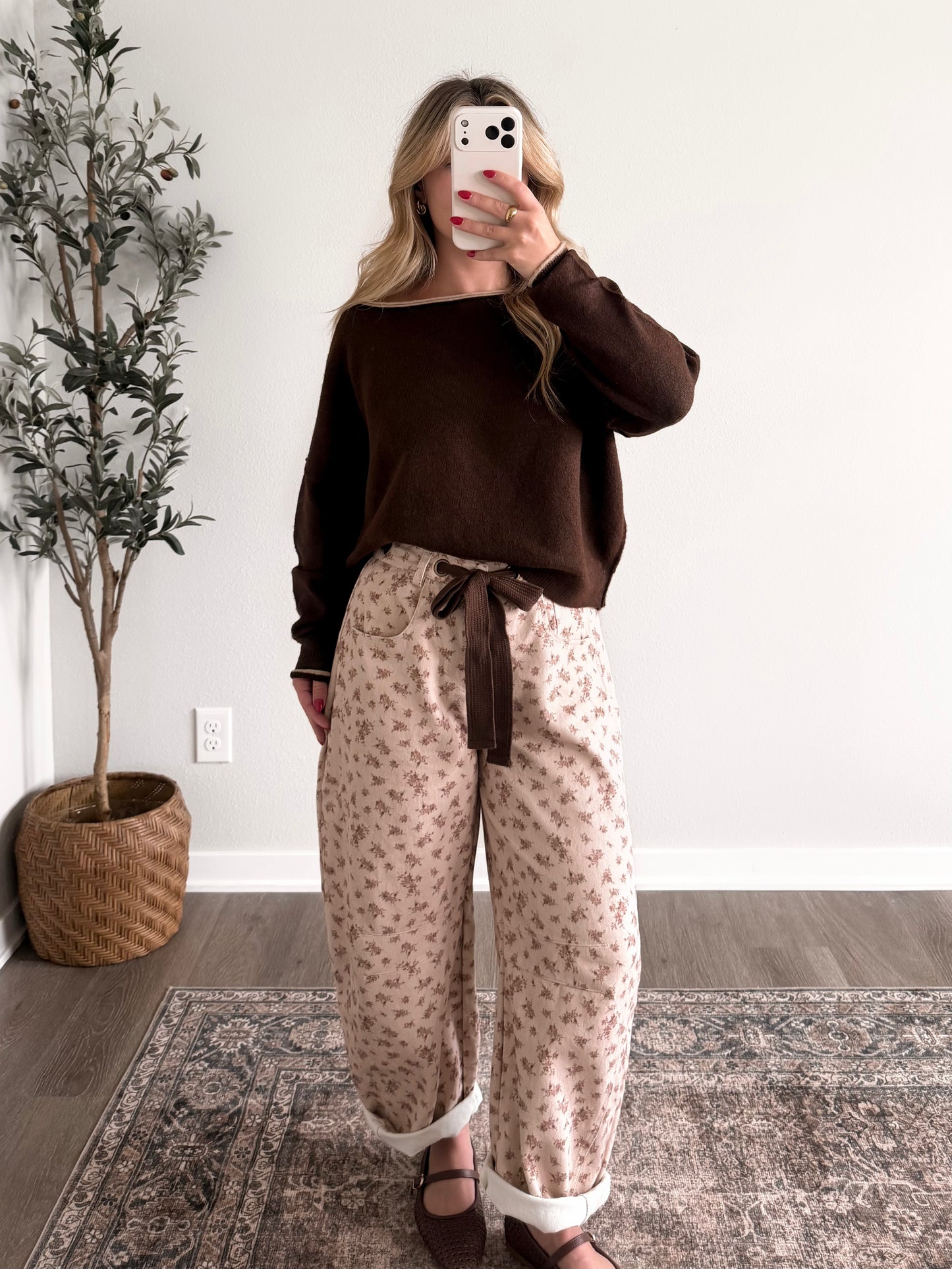 Plans Are Casual Knit Sweater / Brown