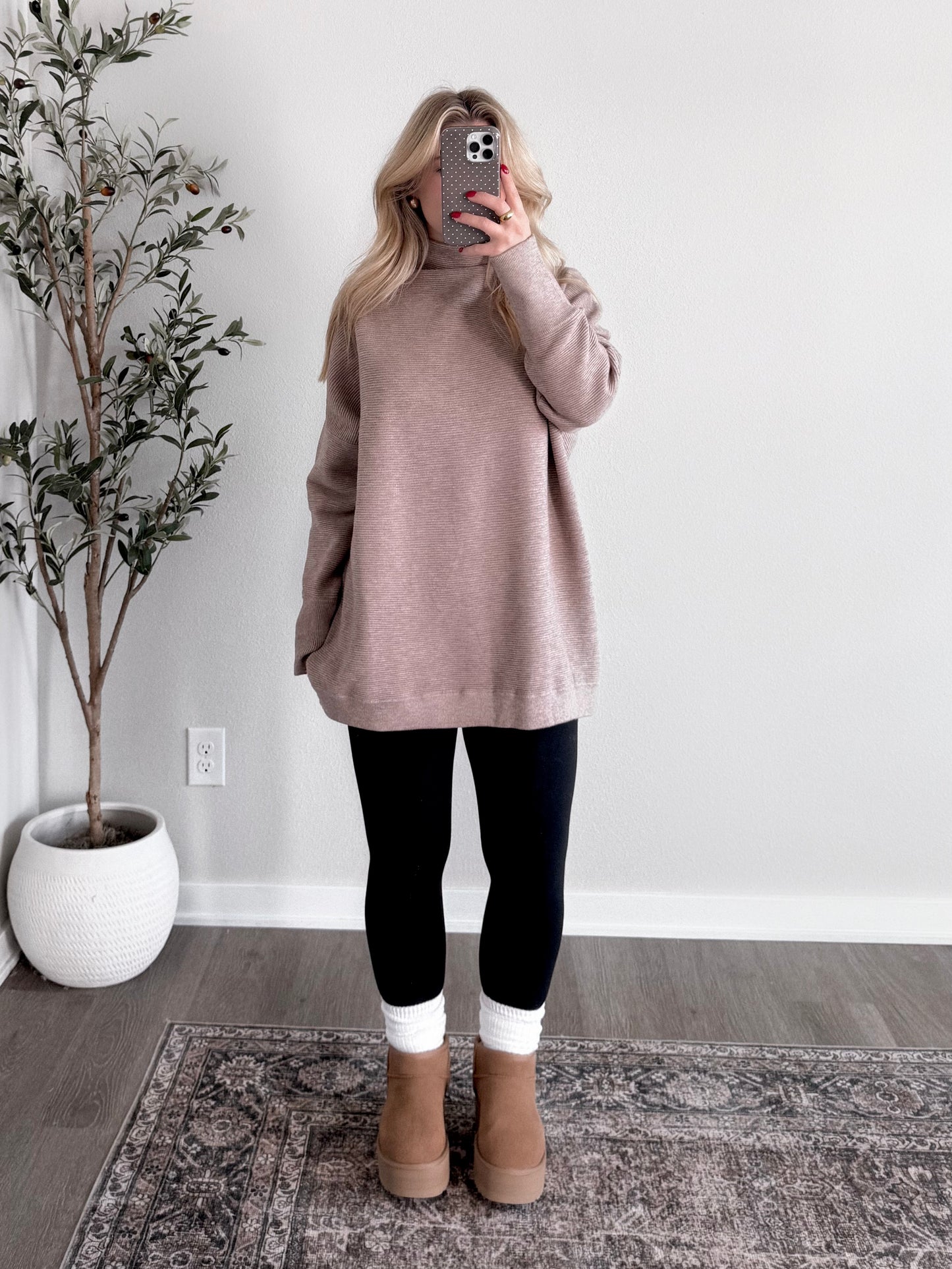 Element Ribbed Tunic Sweater / Mocha