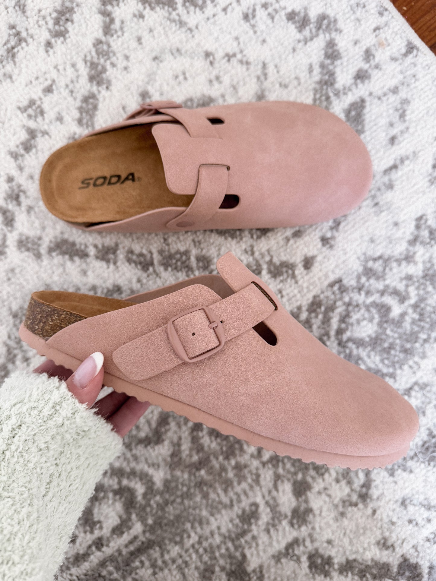 Rose Buckle Strap Clog Final Sale