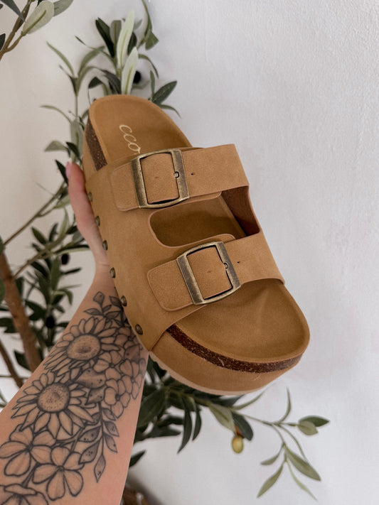 Maddie Double Buckle Platform Sandal Final Sale