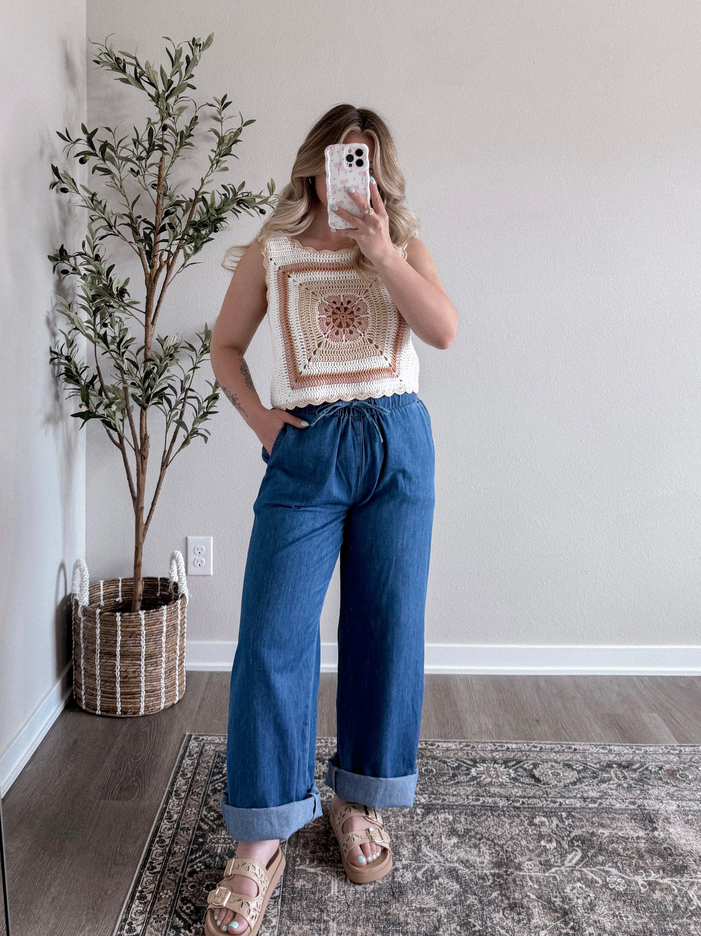 Jenna Denim Wide Leg Pant