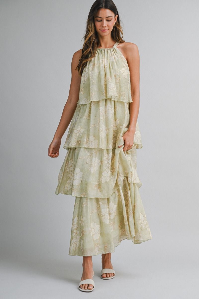 Estate Side Floral Maxi Dress Final Sale